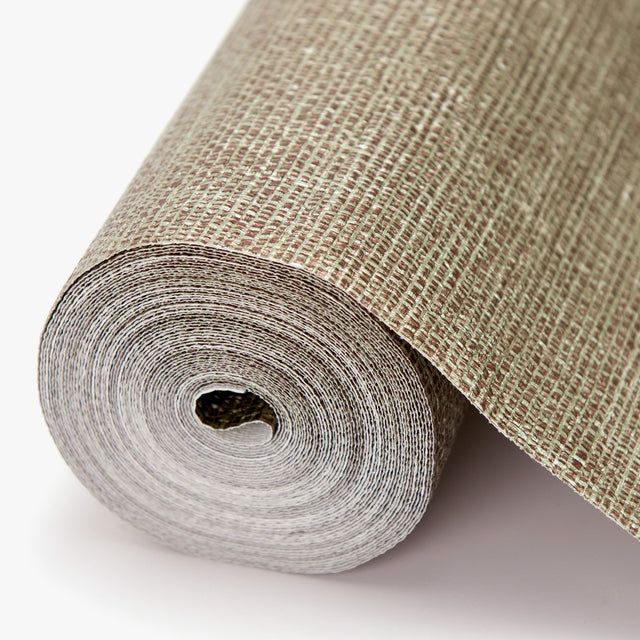 Bohemian Bling Olive Basketweave Wallpaper with Metallic Raised Ink Texture - Warner 2984-2784