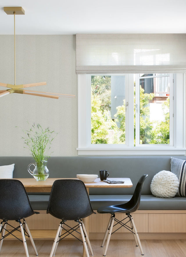 Graham Black Chevron Wallpaper with Raised Ink Texture - Warner 2984-70400