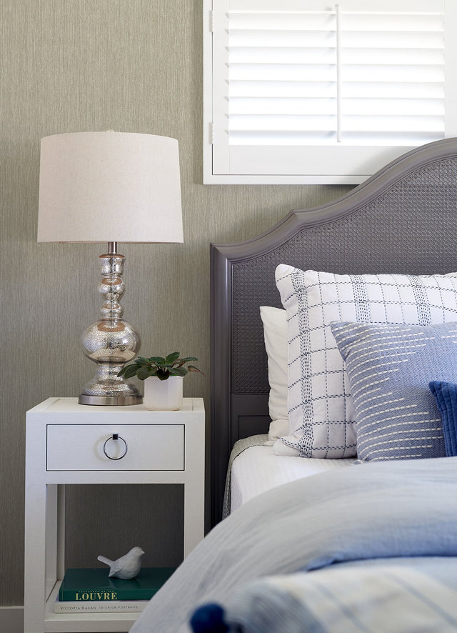 Barre Light Grey Stria Wallpaper with Traditional Texture Pattern - Brewster 2984-87979