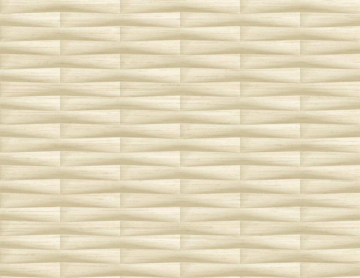 Gator Wheat Geometric Stripe Wallpaper with Textured Vinyl Transitional Geometrics Pattern - A-Street Prints 2988-70003