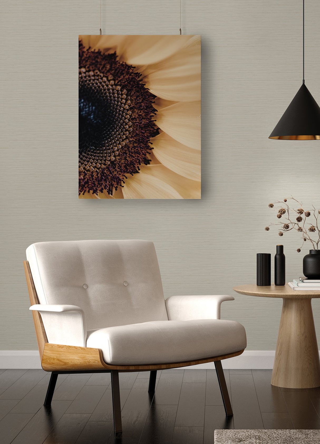 Rushmore Ivory Faux Grasscloth Textured Wallpaper - A-Street Prints 2988-70303