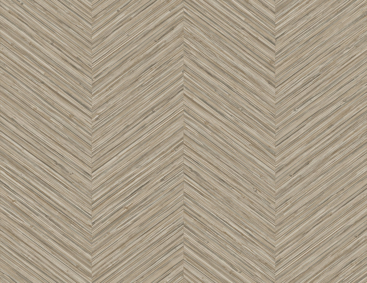 Apex Light Brown Weave Wallpaper with Textured Chevron Graphics - A?Street Prints 2988-70405