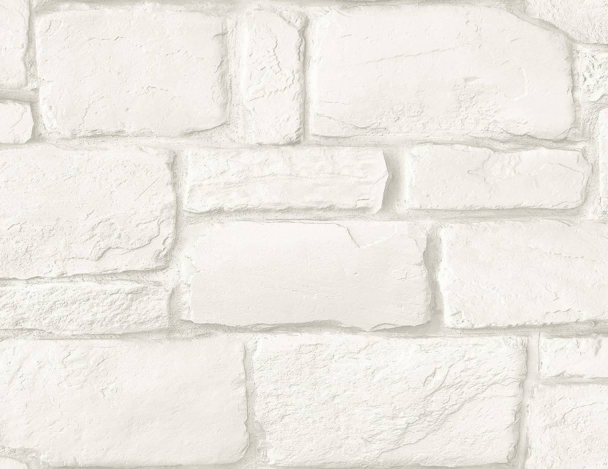 Casablanca Ivory Stone Textured Wallpaper with Rustic Stone Motif - A-Street Prints 2988-70503