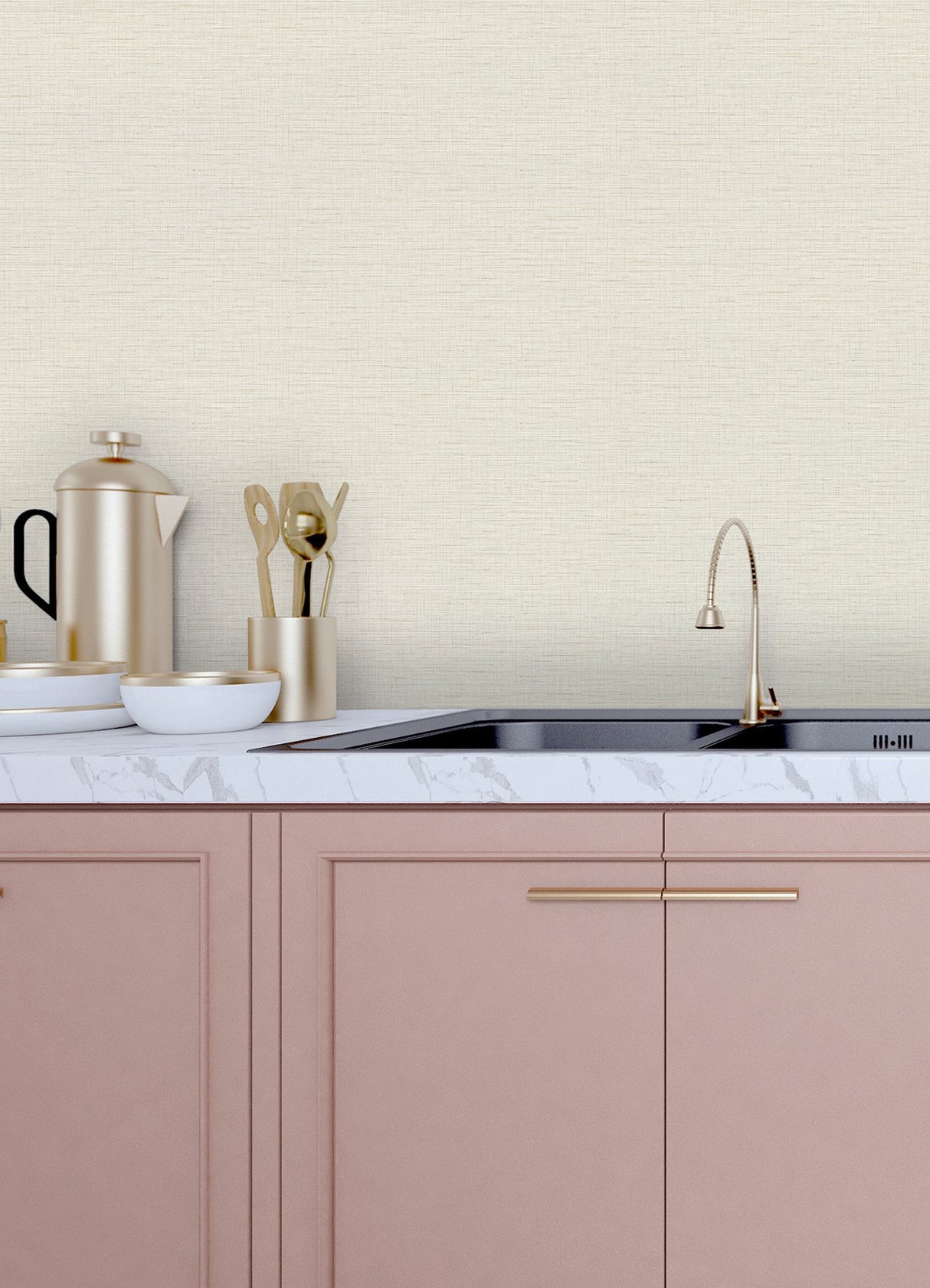 Salamander Wheat Woven Wallpaper with Textured Fabric Motif - A-Street Prints 2988-71005