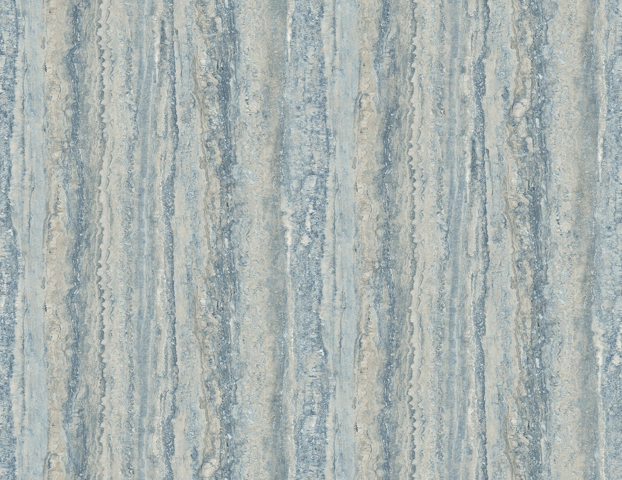 Hilton Blue Marbled Paper Textured Vinyl Wallpaper with Abstract Graphics Pattern, Transitional Style - A-Street Prints 2988-71102