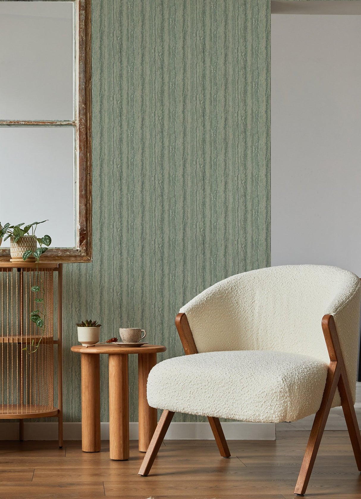 Hilton Green Marbled Paper Wallpaper with Abstract Marbled Pattern, Textured Transitional Style - A-Street Prints 2988-71104