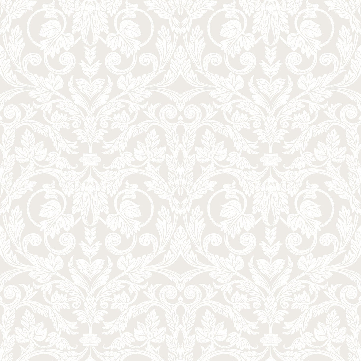 Rosali Cream Scroll Damask Wallpaper with Farmhouse Graphics Scrolls Pattern - A-Street Prints 2999-14005