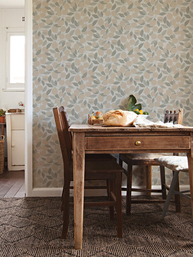 Lemona Grey Fruit Tree Wallpaper with Botanical Fruit Pattern - A-Street Prints 2999-44117