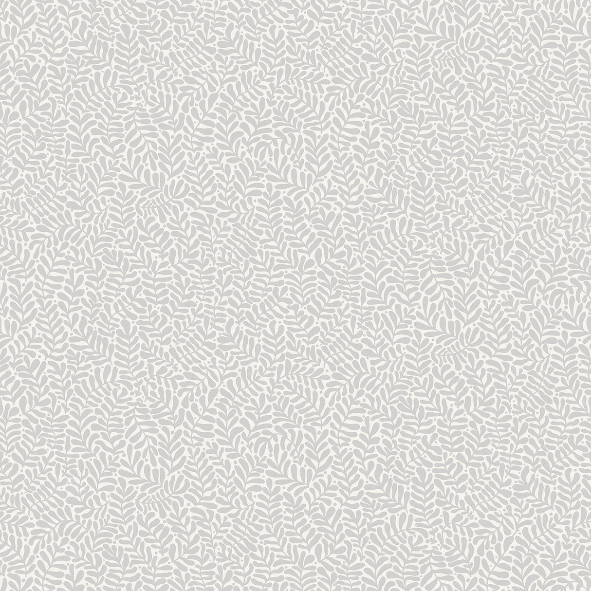 Anna Light Grey Fern Trail Wallpaper with Scandinavian Botanical Leaf Pattern - A-Street Prints 2999-55004