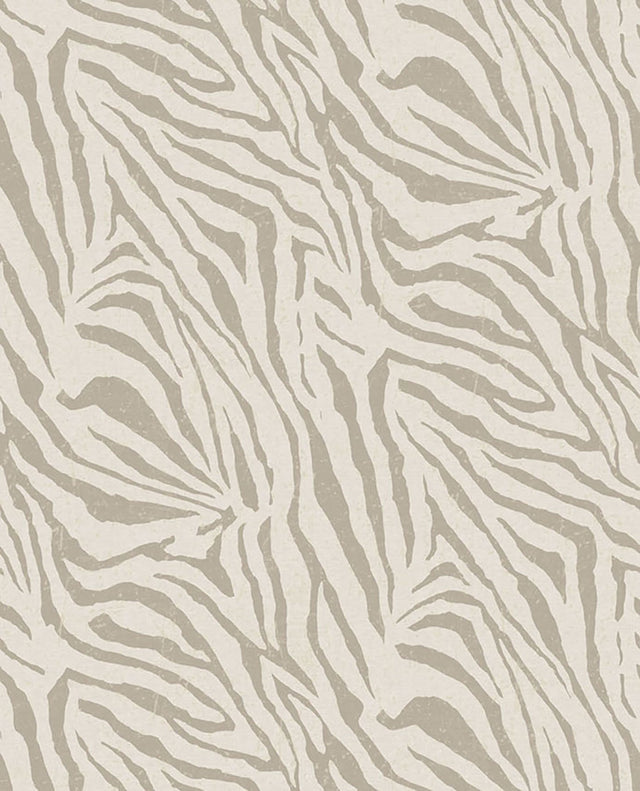 Zebra Natural Wallpaper Mural with Bohemian Zebra Print Pattern - Eijffinger EJ300600