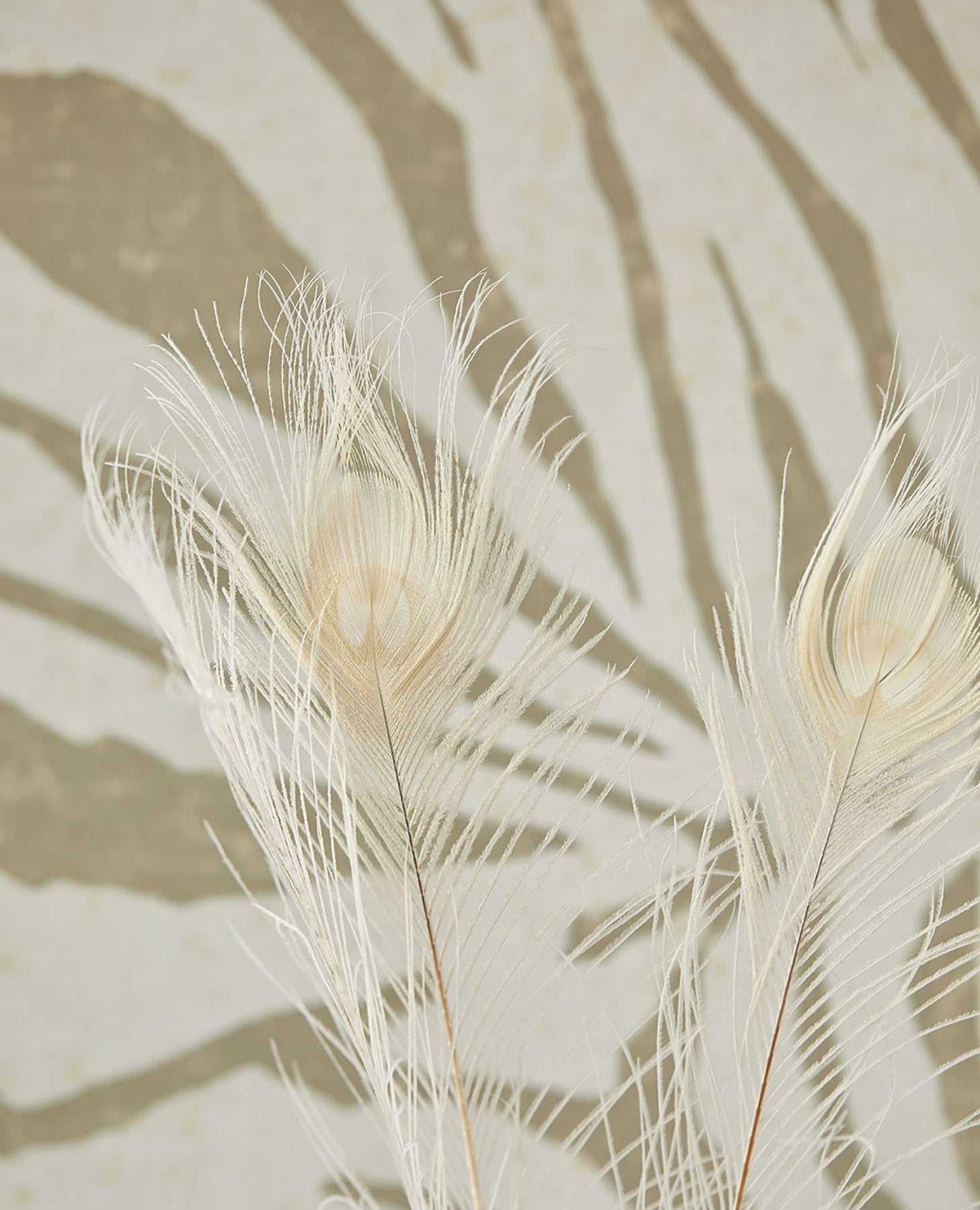 Zebra Natural Wallpaper Mural with Bohemian Zebra Print Pattern - Eijffinger EJ300600