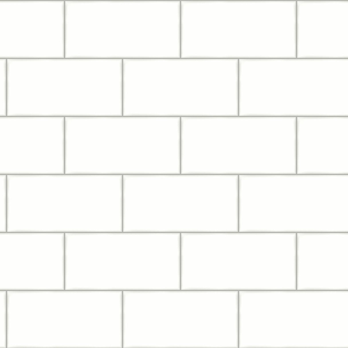 Freedom Off-White Subway Tile Wallpaper with Faux Tile Pattern, Farmhouse Style - Chesapeake 3115-12491