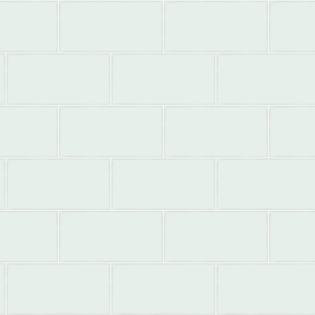 Freedom Mint Subway Tile Wallpaper with Farmhouse Tile Motif - Chesapeake 3115-12492