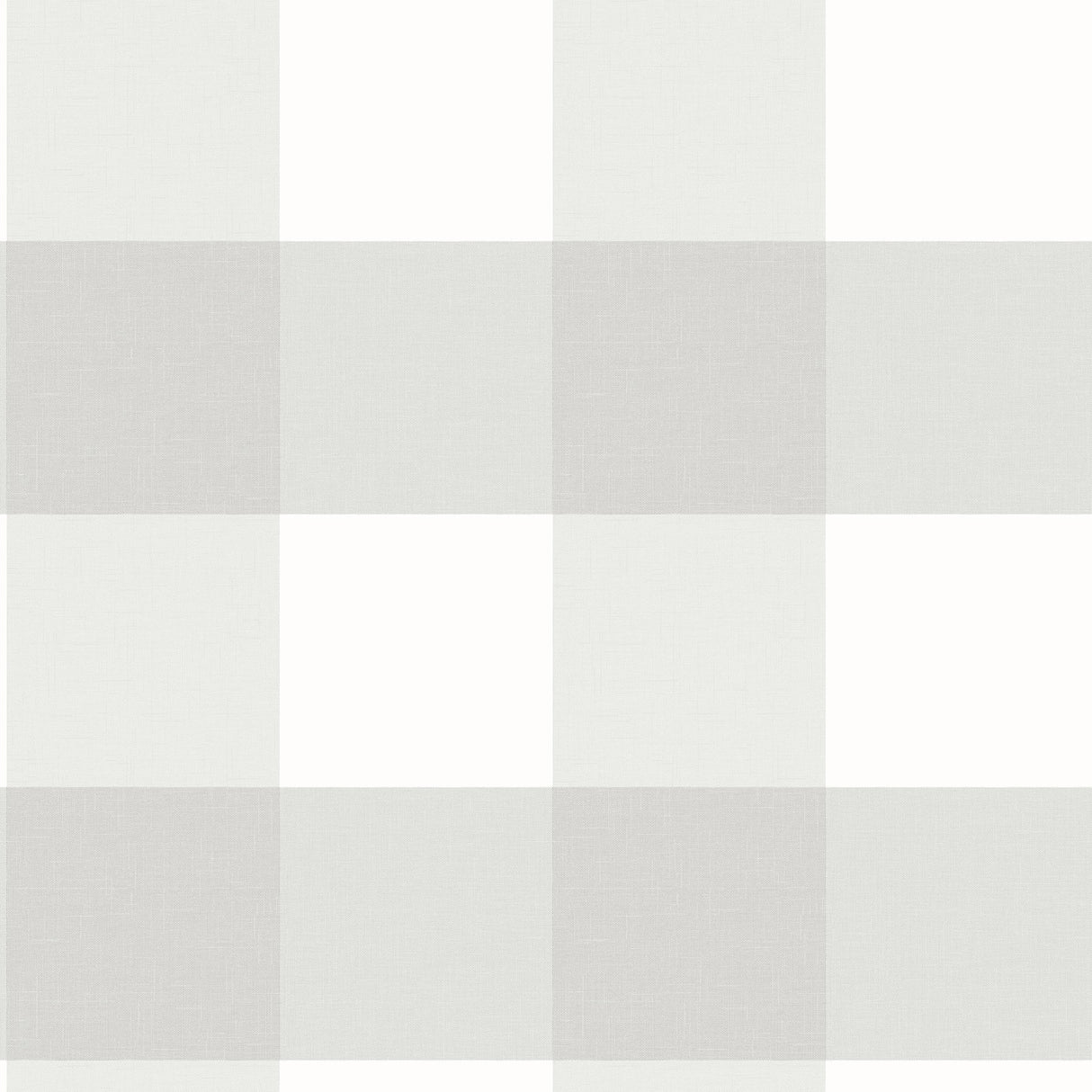 Amos Light Grey Gingham Wallpaper with Fabric Texture - Chesapeake 3115-12531