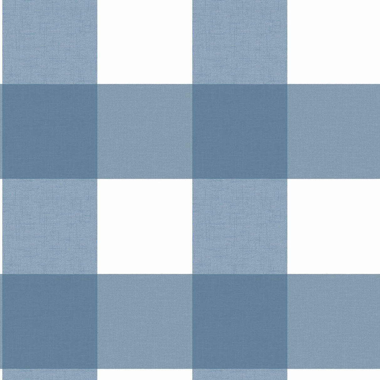 Amos Blue Gingham Wallpaper