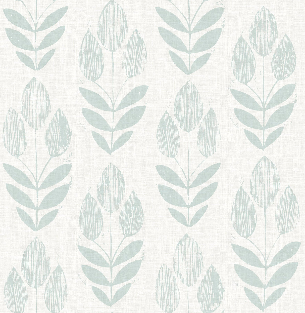 Garland Teal Block Tulip Wallpaper with Scandinavian Floral Motif - Chesapeake 3115-24472