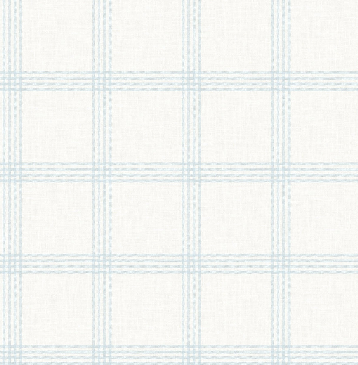 Twain Light Blue Plaid Wallpaper with Linen-Inspired Plaid Pattern - Chesapeake 3115-24475