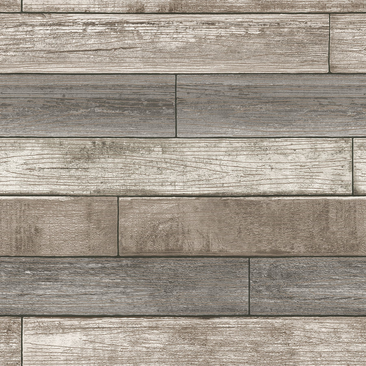 Emory Multicolor Reclaimed Wood Plank Peel & Stick Wallpaper with Rustic Wood Paneling Motif - Chesapeake 3115-NU1690