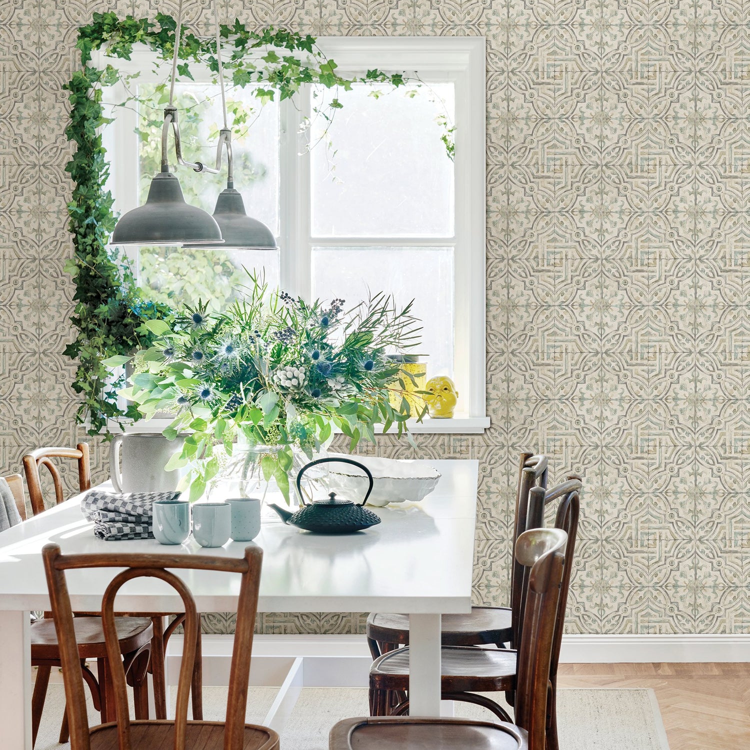 Sonoma Olive Spanish Tile Wallpaper