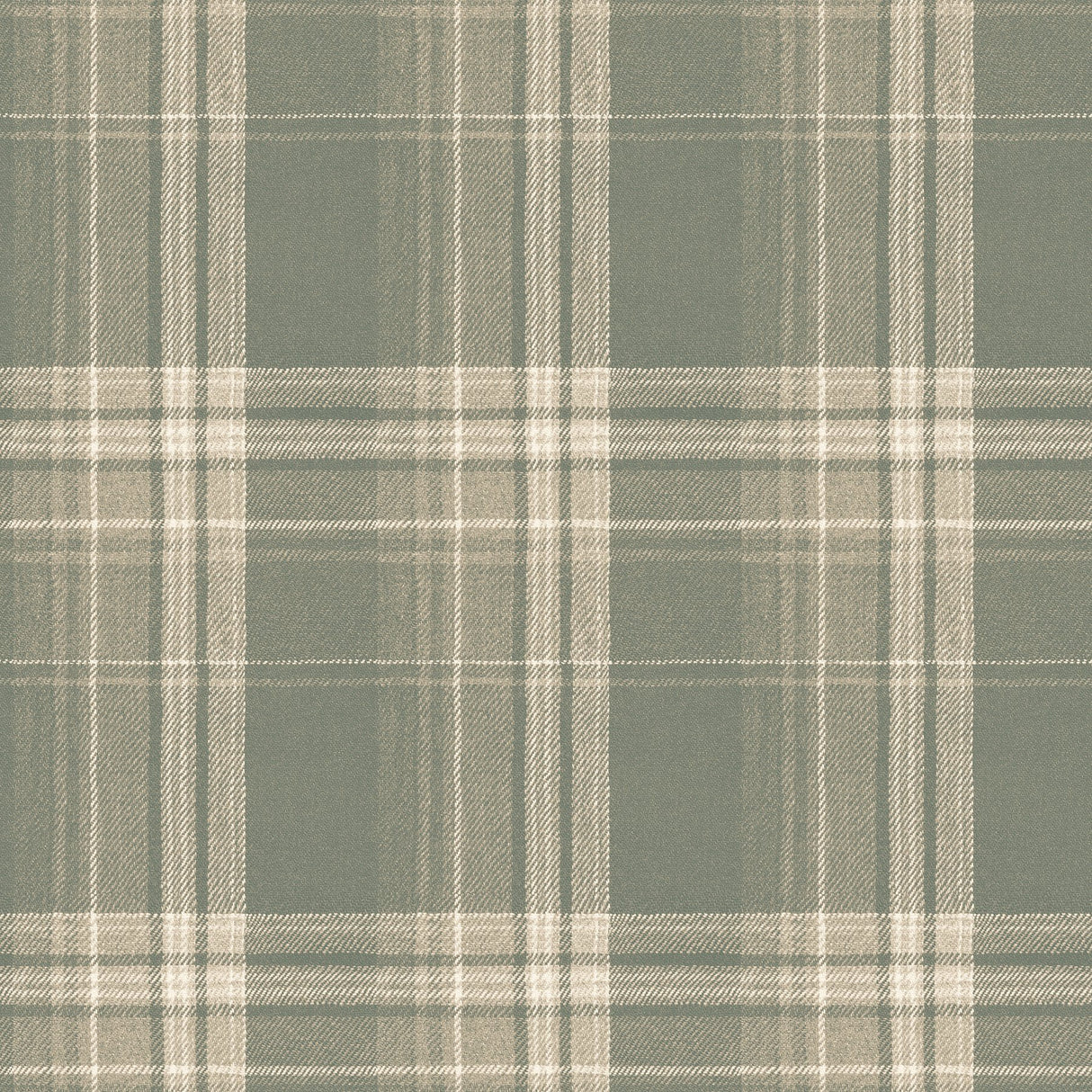 Saranac Sage Flannel Wallpaper with Faux Flannel Plaid - Chesapeake 3118-12673