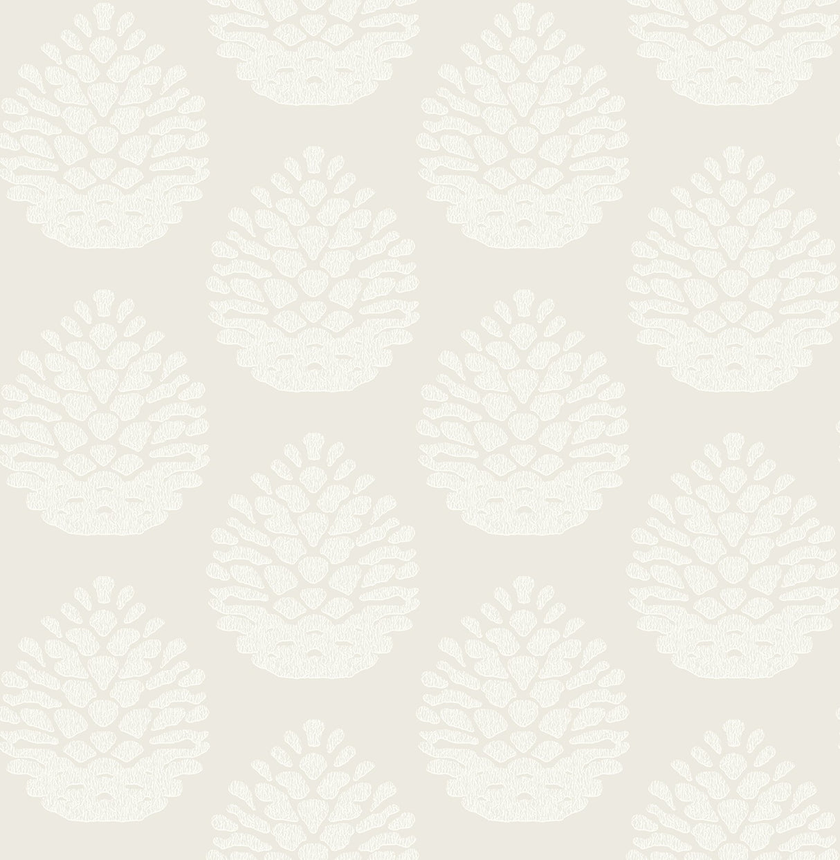 Totem Eggshell Pinecone Wallpaper with Botanical Pinecone Motif - Chesapeake 3118-25090