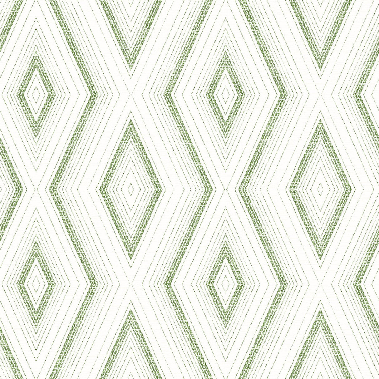 Santa Cruz Green Geometric Wallpaper with Textured Diamond Motif - Chesapeake 3120-13662