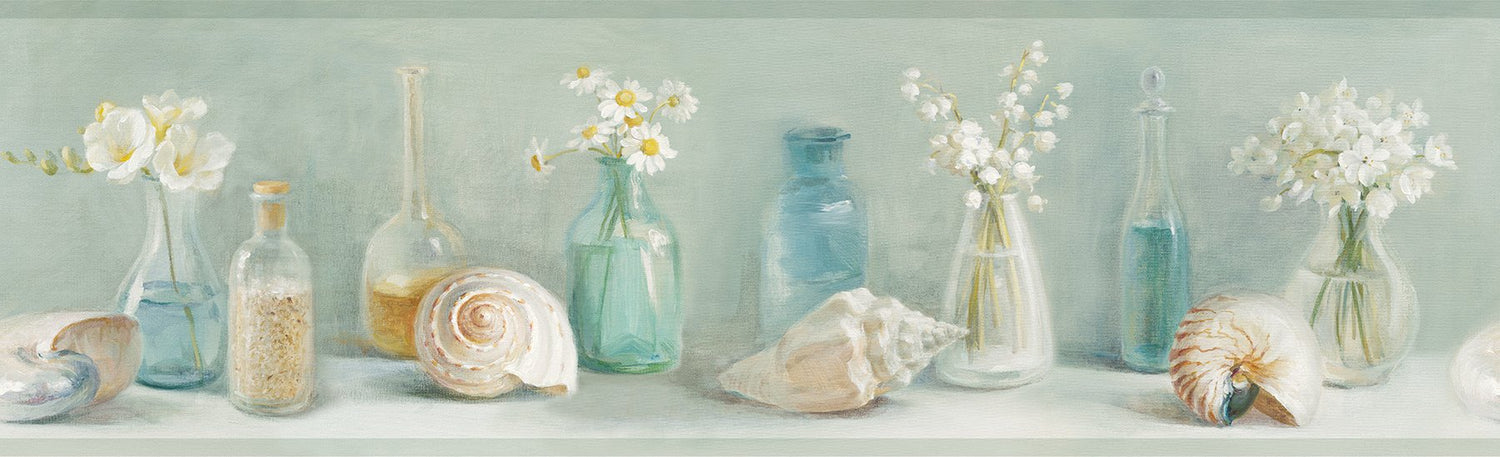 Cahoon Teal Vases Wallpaper