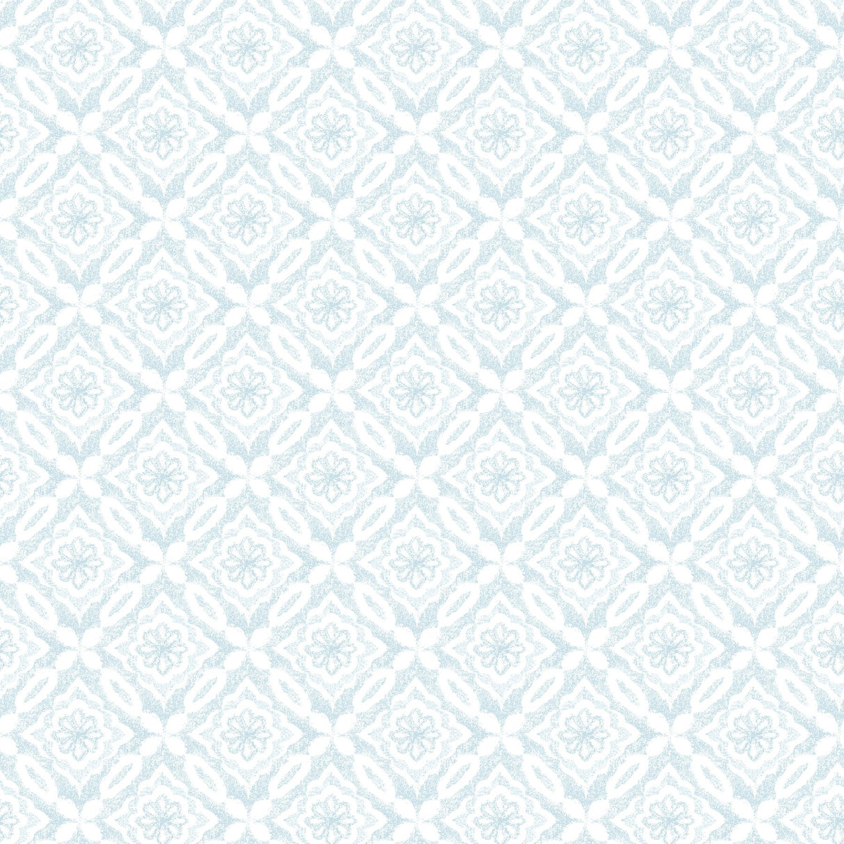 Hugson Teal Quilted Damask Wallpaper with Geometric Floral Pattern, Farmhouse Style - Chesapeake 3122-10704
