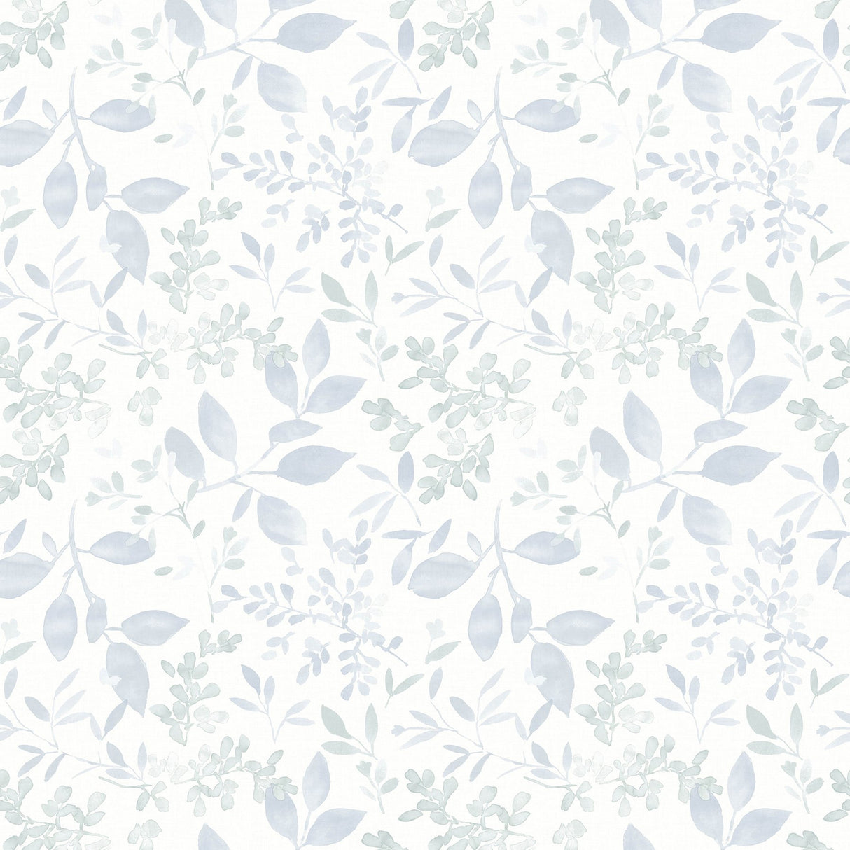 Tinker Light Blue Woodland Botanical Wallpaper with Farmhouse Leaves Motif - Chesapeake 3122-11112