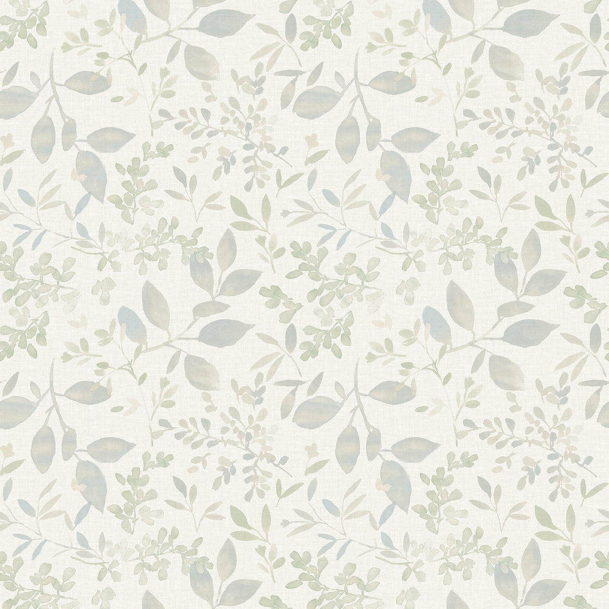 Tinker Teal Woodland Botanical Wallpaper with Farmhouse Botanical Leaves Motif - Chesapeake 3122-11114