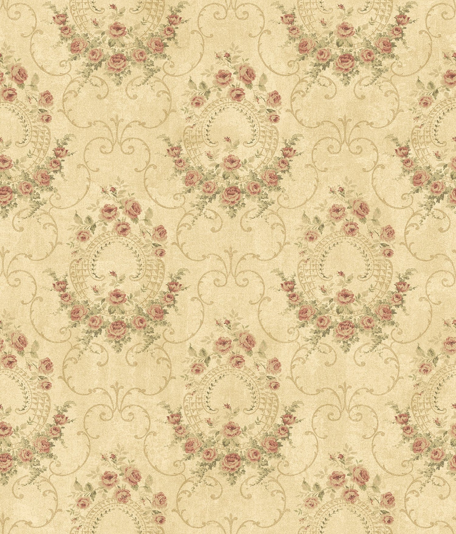 Georgiana Red Tearose Wallpaper