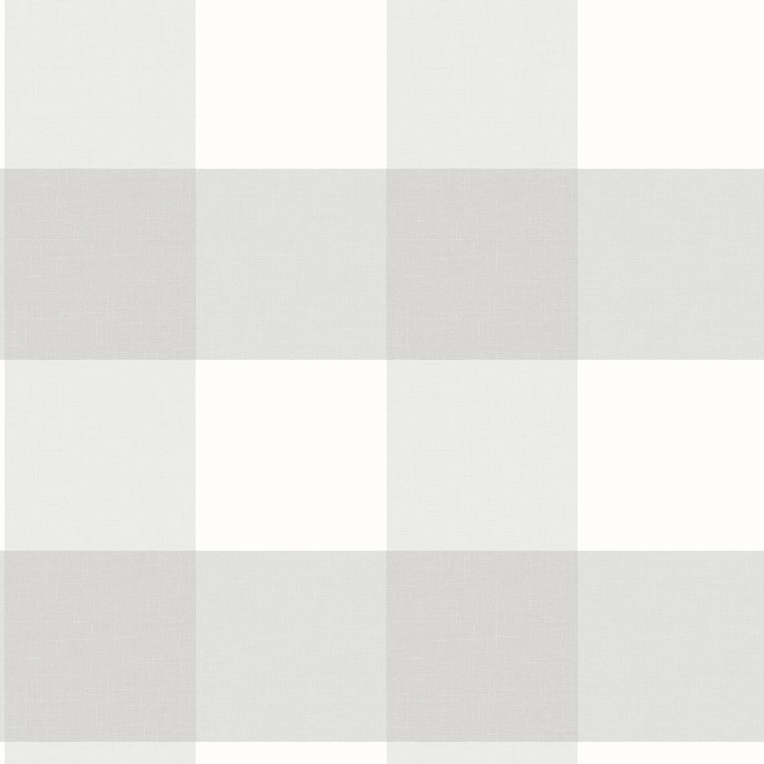 Amos Grey Gingham Wallpaper with Plaid Graphic Pattern, Farmhouse Style - Chesapeake 3123-12531