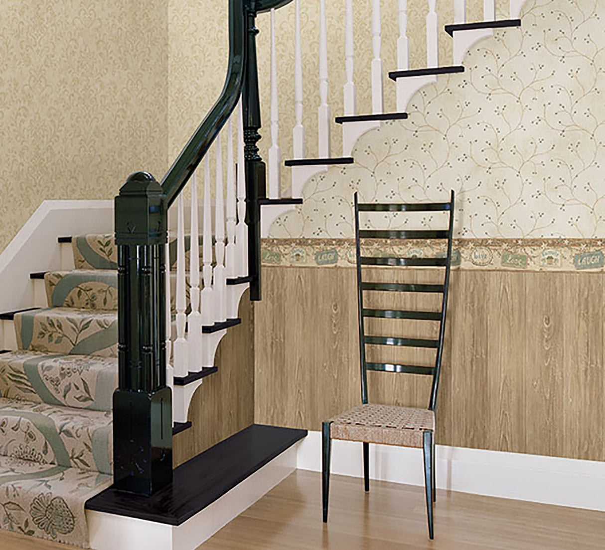 Rosehip Cream Trails Botanical Prepasted Wallpaper - Chesapeake 3123-16156