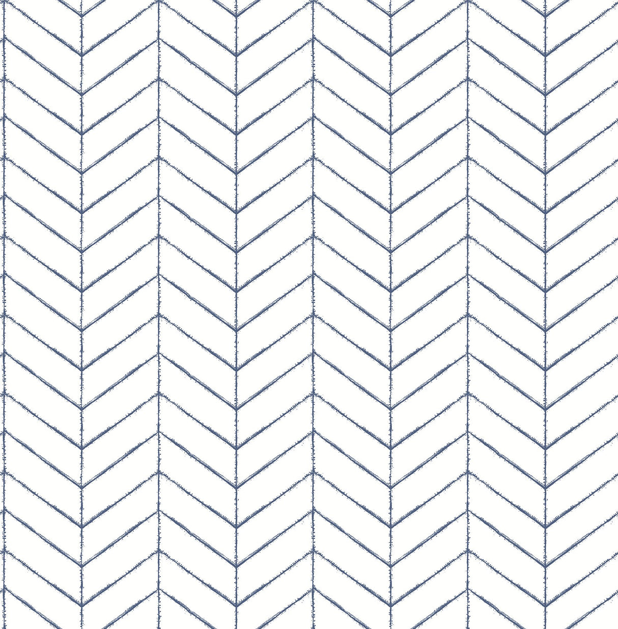 Bison Blue Herringbone Wallpaper with Raised Ink Geometric Pattern - Chesapeake 3123-25096