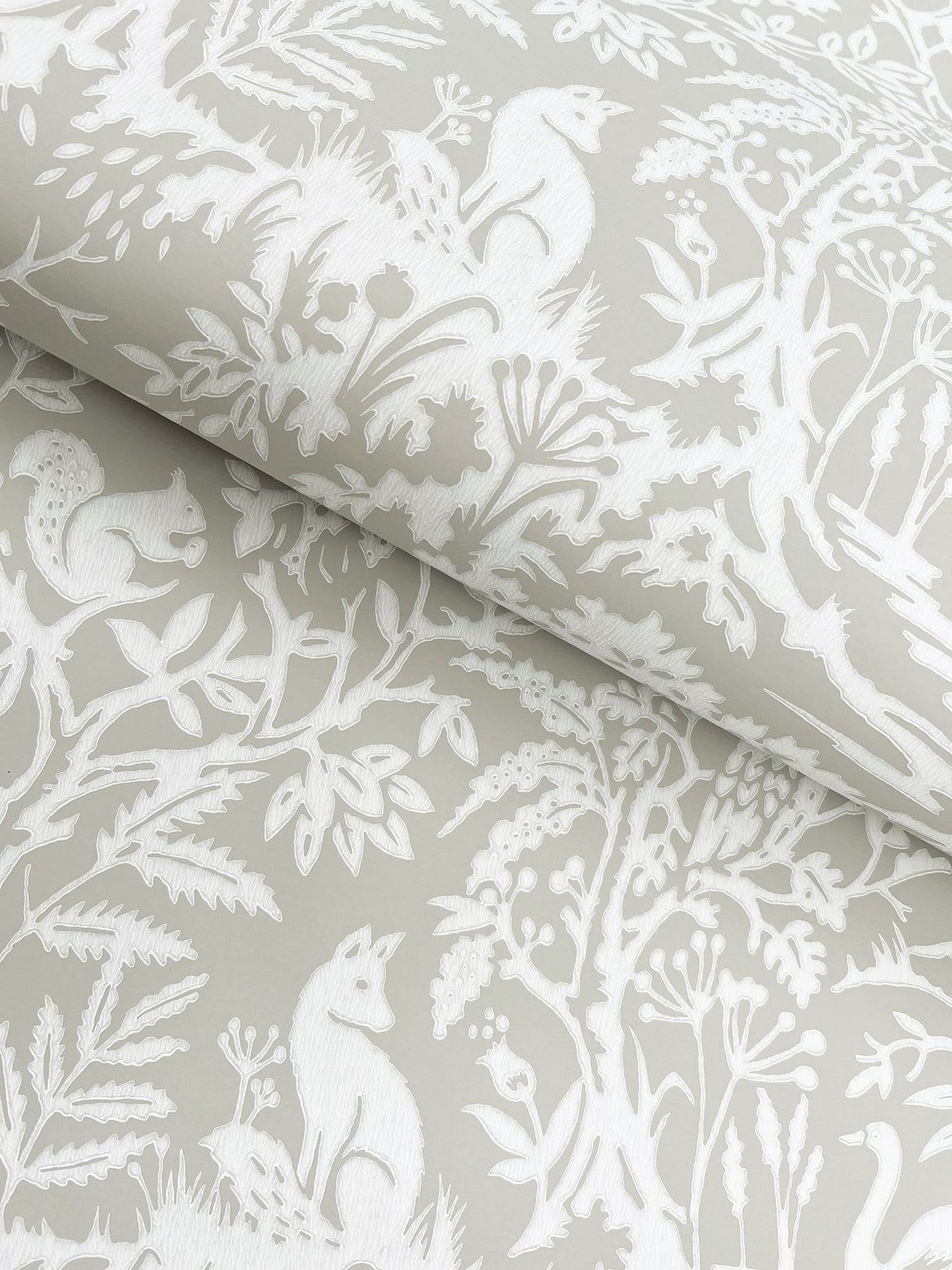 Alrick Taupe Forest Venture Wallpaper with Animals Motif - Chesapeake 3125-72325