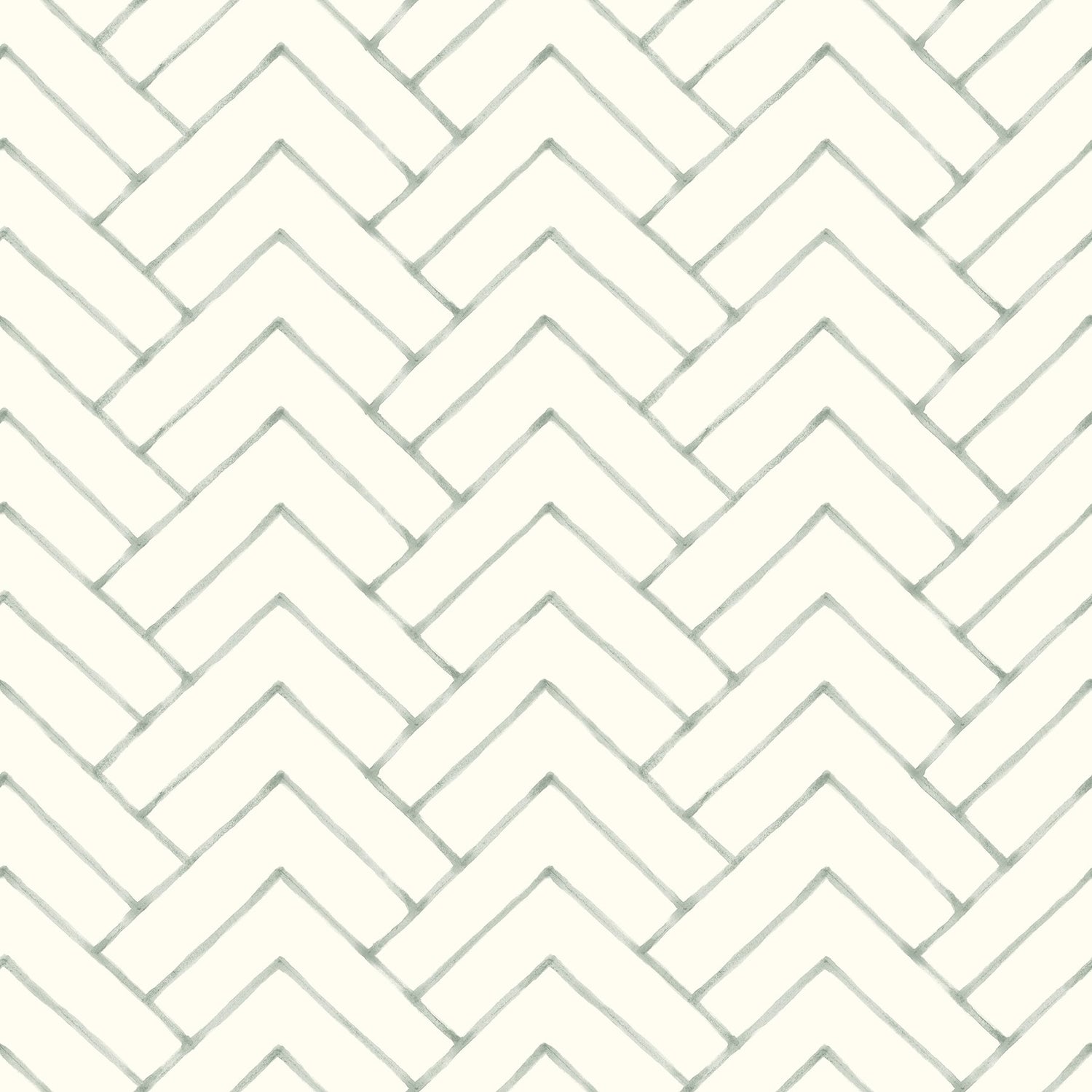 Oswin Teal Tiered Herringbone Wallpaper with Chevron Graphic in Farmhouse Style - 3125-72362