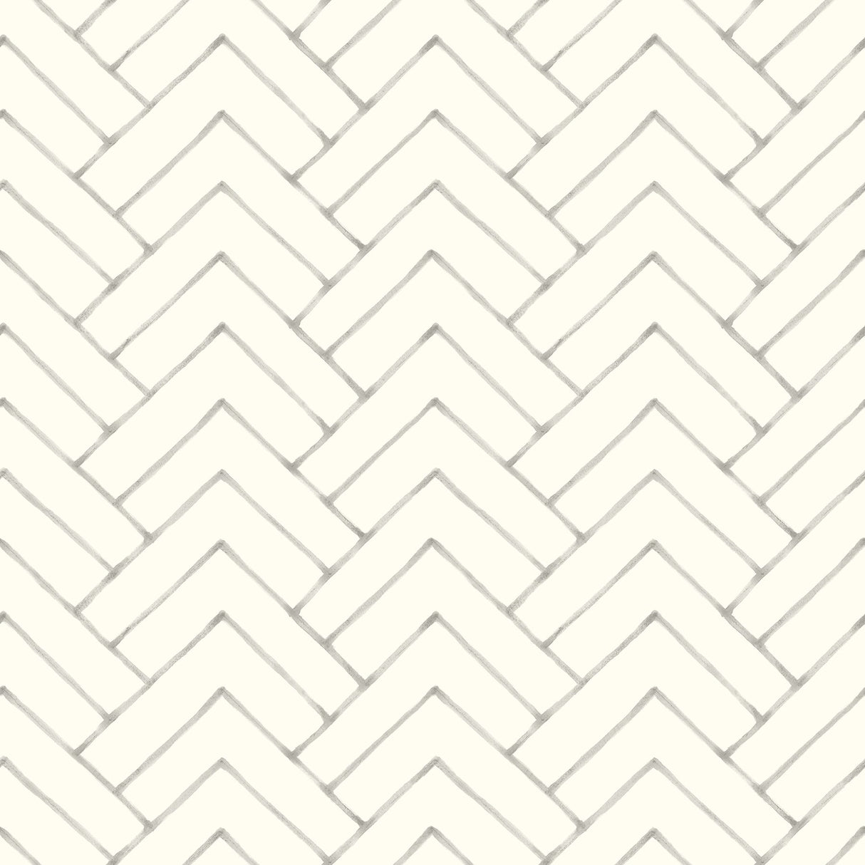 Oswin Grey Tiered Herringbone Wallpaper with Farmhouse Chevron Pattern - Chesapeake 3125-72364
