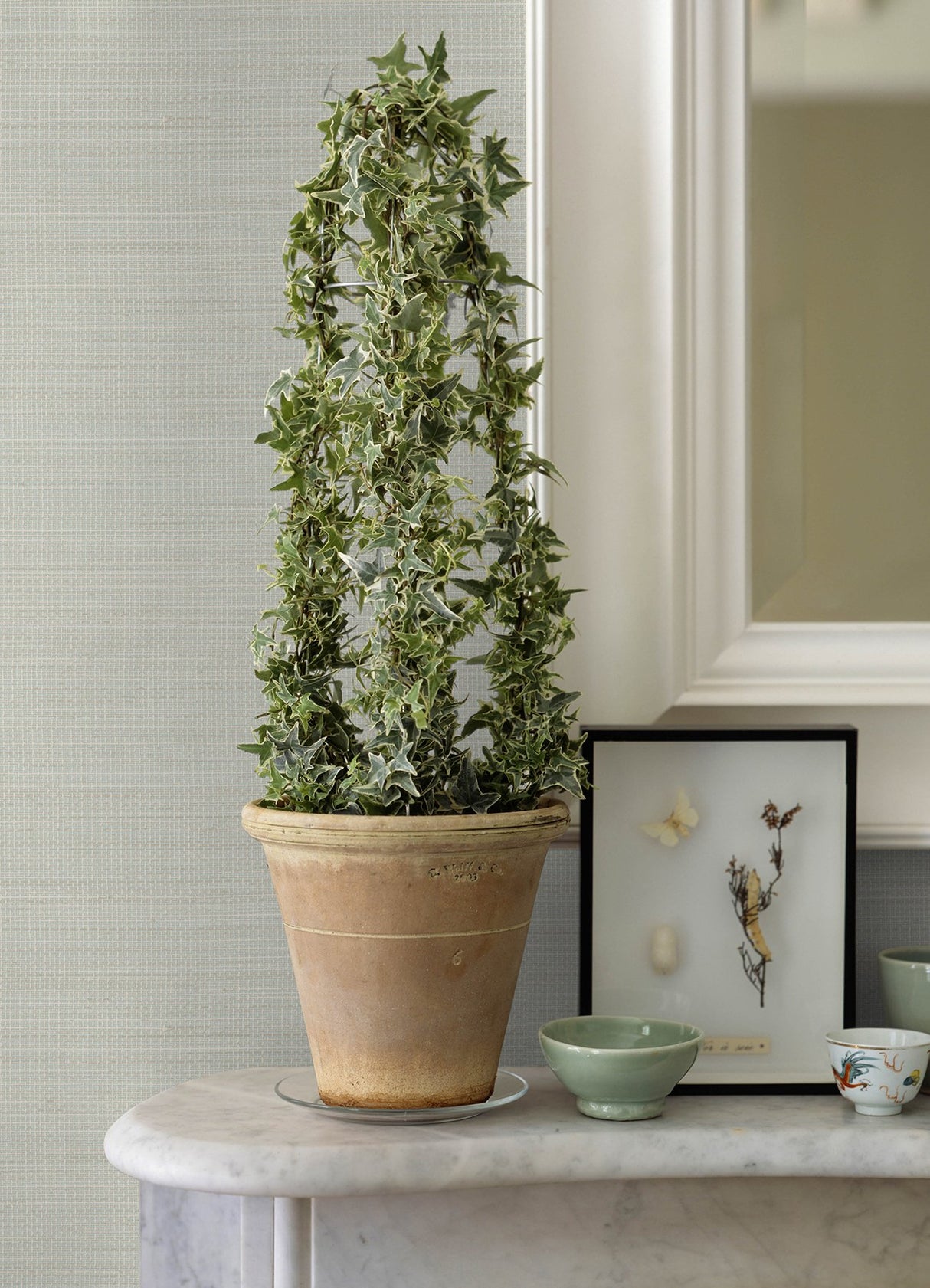 Spinnaker Seafoam Netting Wallpaper with Fabric Textures Pattern, Transitional Style - Chesapeake 3125-72369