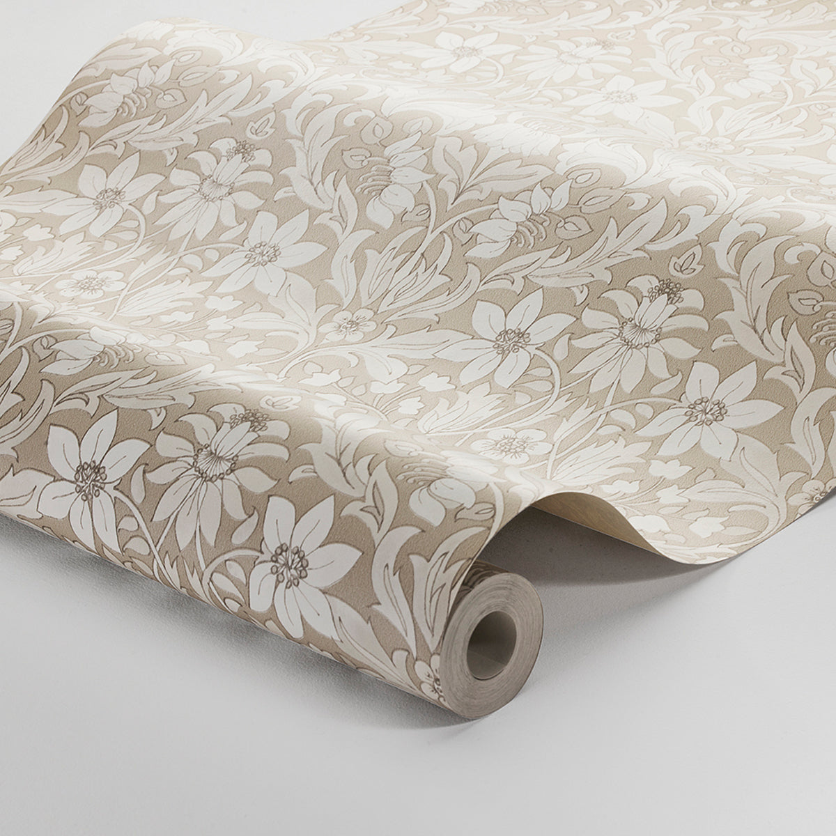 Blomsterfröjd Natural Floral Arts and Crafts Wallpaper by Boråstapeter – Schumacher 3293