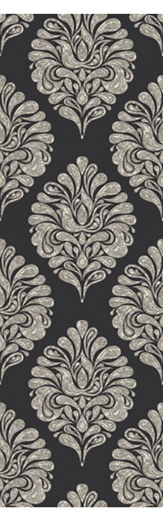 Magnitude Black Damask Wall Mural - Eijffinger EJ356203