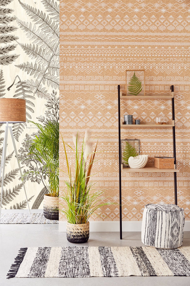 Herbarium Black Botanical Scenic Wall Mural - Eijffinger EJ366105