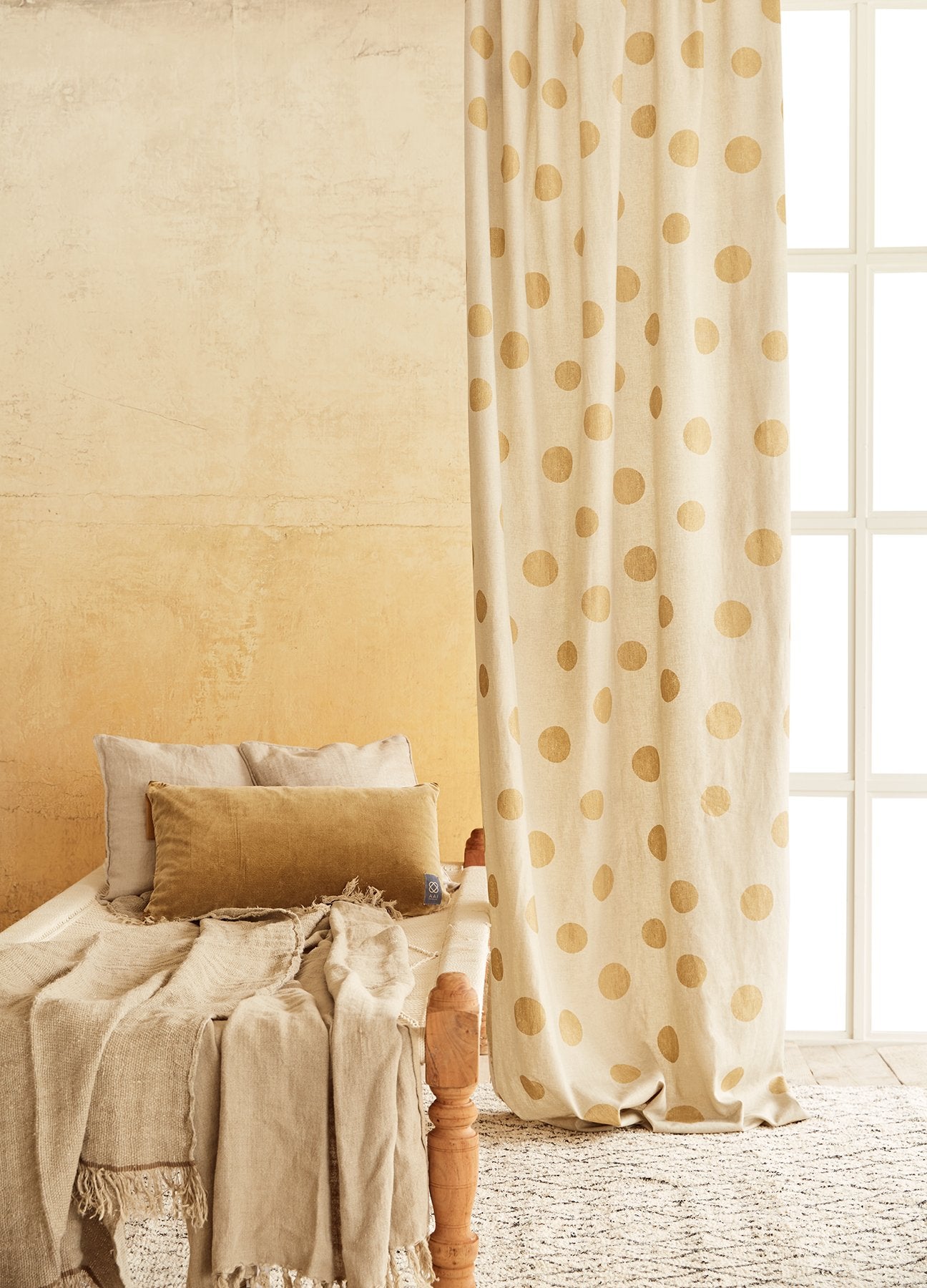 Canvas Desert Orange Wall Mural with Zen Graphic Texture - Eijffinger EJ379101