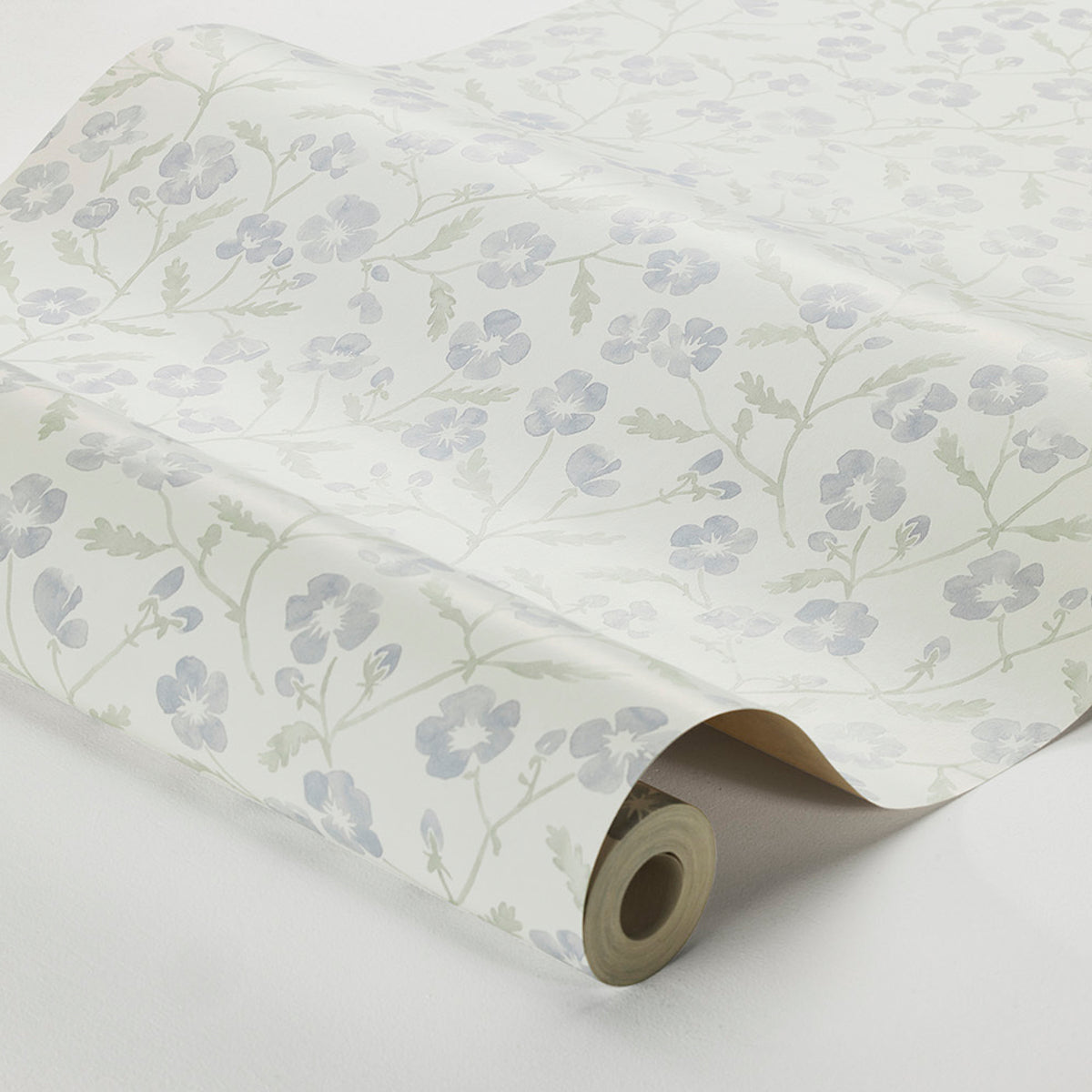 Mira Slate by Boråstapeter Classic Scandinavian Wild Rose Floral Wallpaper – Schumacher 3966