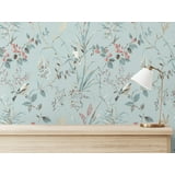 Mariko Light Blue by Fine Decor Botanical Wallpaper – Brewster Home Fashions M1856
