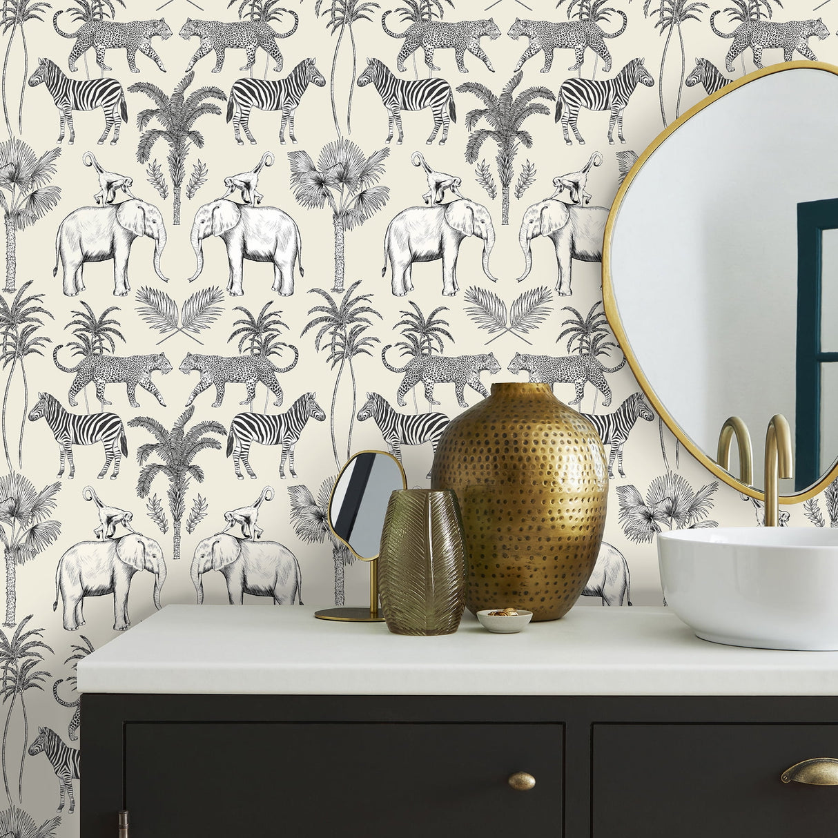 Nauman Eggshell by Fine Decor Safari Walk Wallpaper – Brewster Home Fashions FD43817