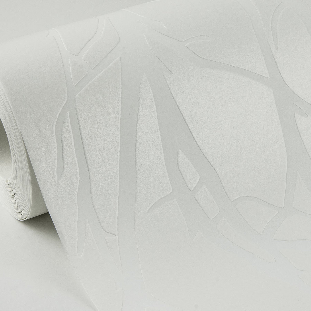 Redford White Birch Paintable Wallpaper with Scandinavian Botanical Texture Pattern - Brewster 4000-3210-15