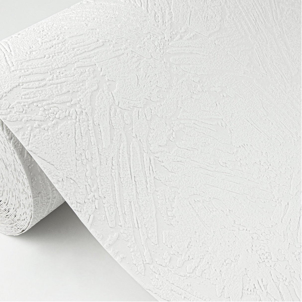 Leonardo White Plaster Paintable Wallpaper with Abstract Textured Pattern - Brewster 4000-3303-21