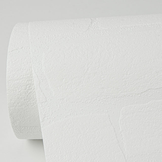 Pieter White Stone Paintable Wallpaper with Textured Abstract Stone Pattern - Brewster 4000-3554-16