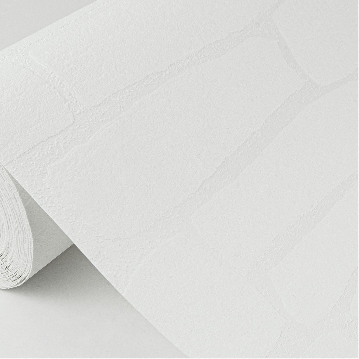Pieter White Stone Paintable Wallpaper with Textured Abstract Stone Pattern - Brewster 4000-3554-16