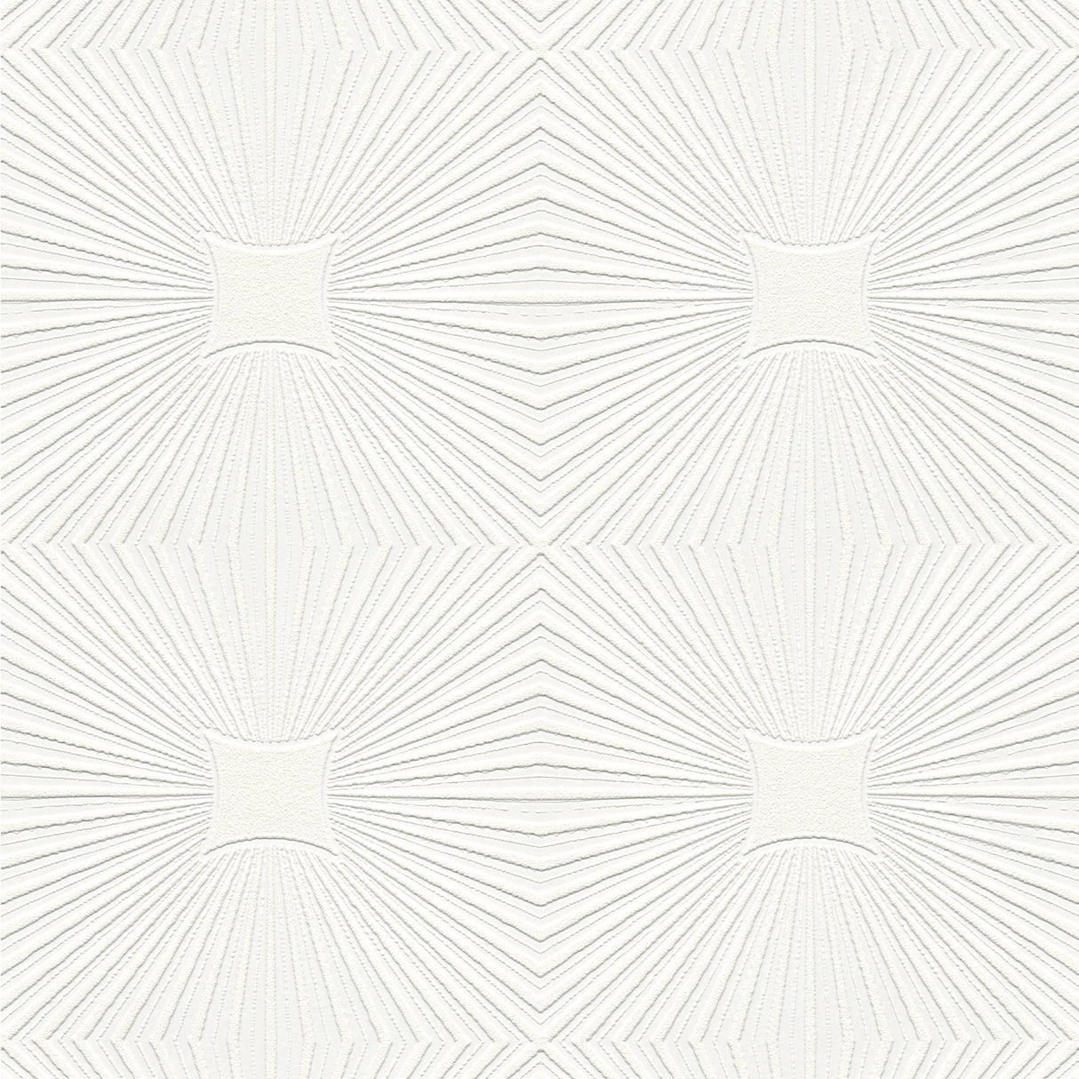 Silvie White Tin Burst Paintable Wallpaper with Textured Starburst Pattern - Brewster 4000-6639-17